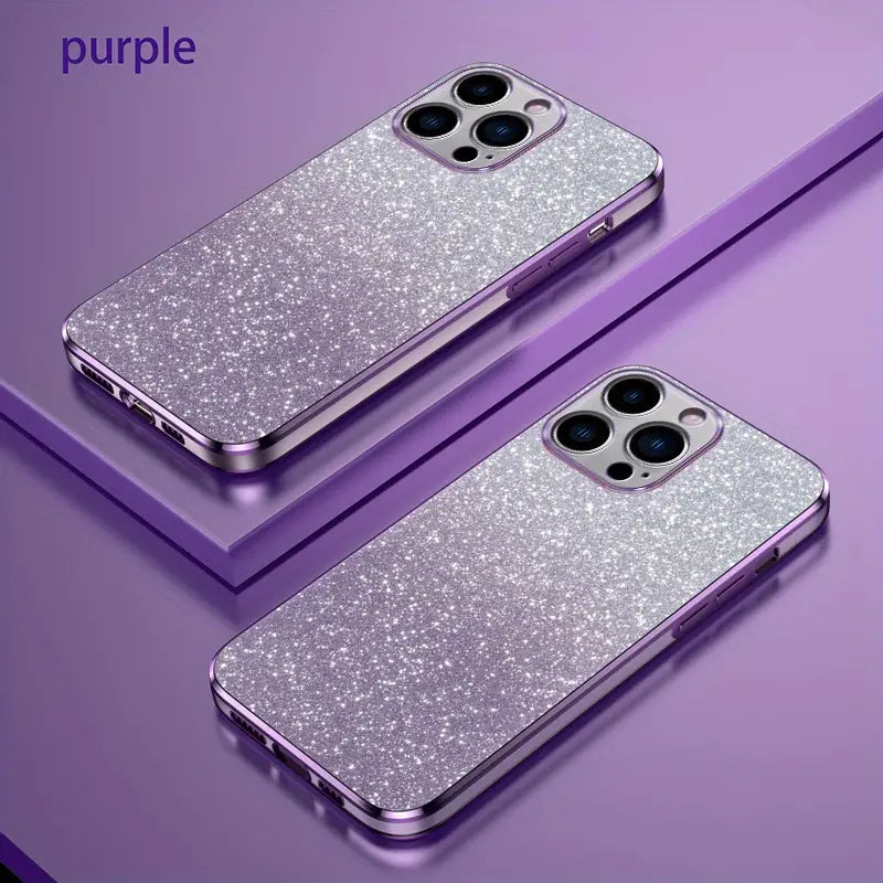 High-end Fashion Gradient Flash Powder Phone Case for iPhone