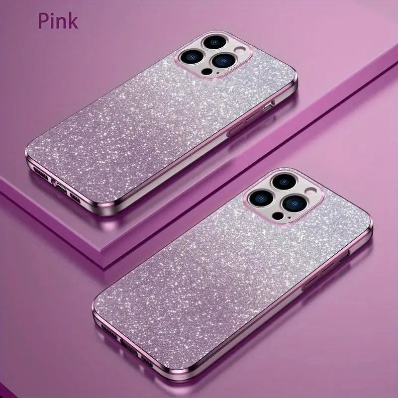 High-end Fashion Gradient Flash Powder Phone Case for iPhone