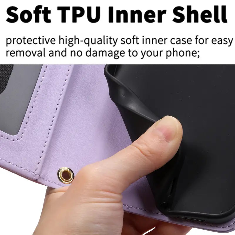 Wallet Card Slot Magnetic Stand Leather Flip Case for Google Pixel