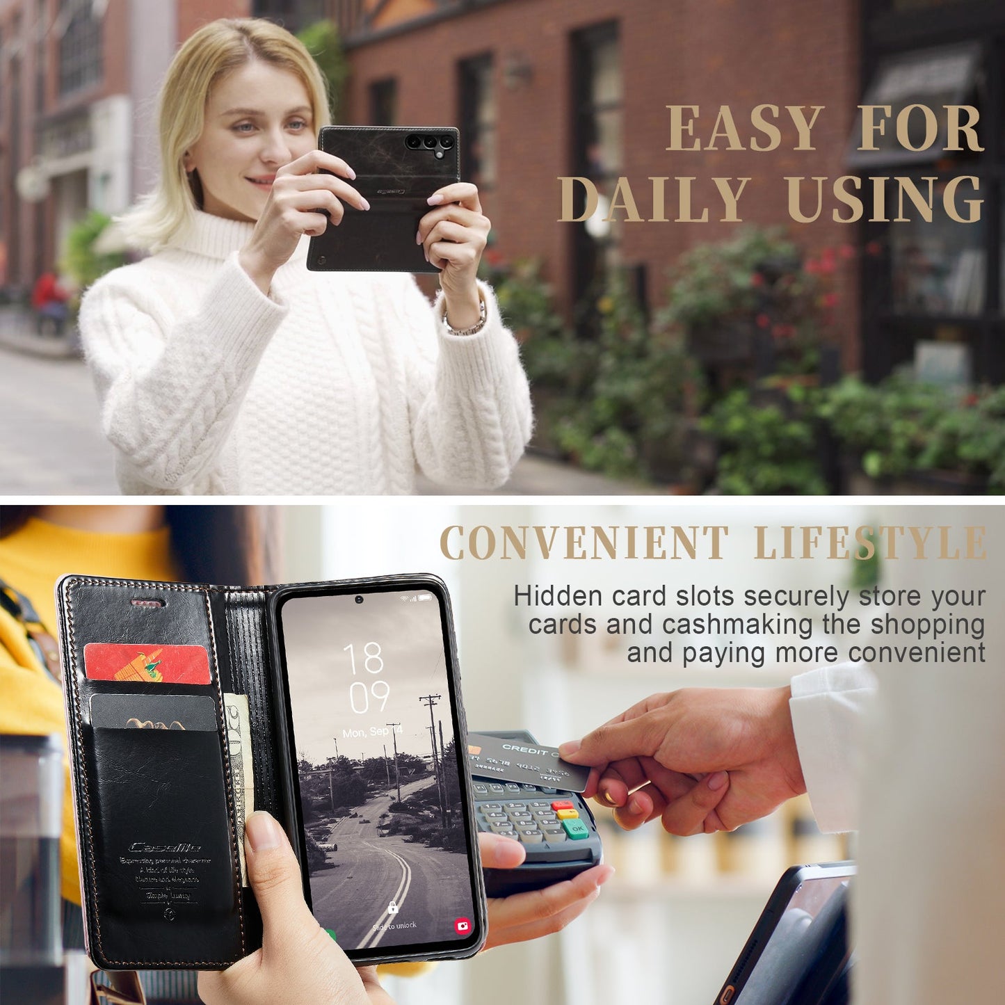 Luxury Flip Leather Phone Case for Samsung Galaxy A