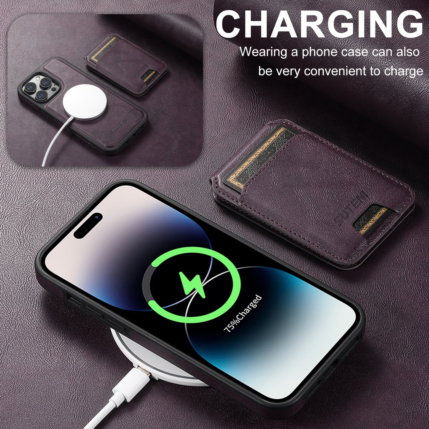 2 in 1 Magnetic Detachable Wallet Case for iPhone