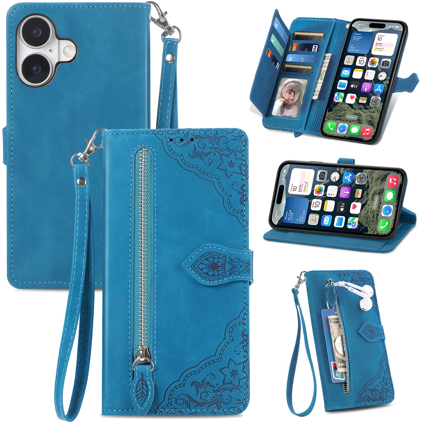 Versatile Elegance Wallet Flip Case for iPhone