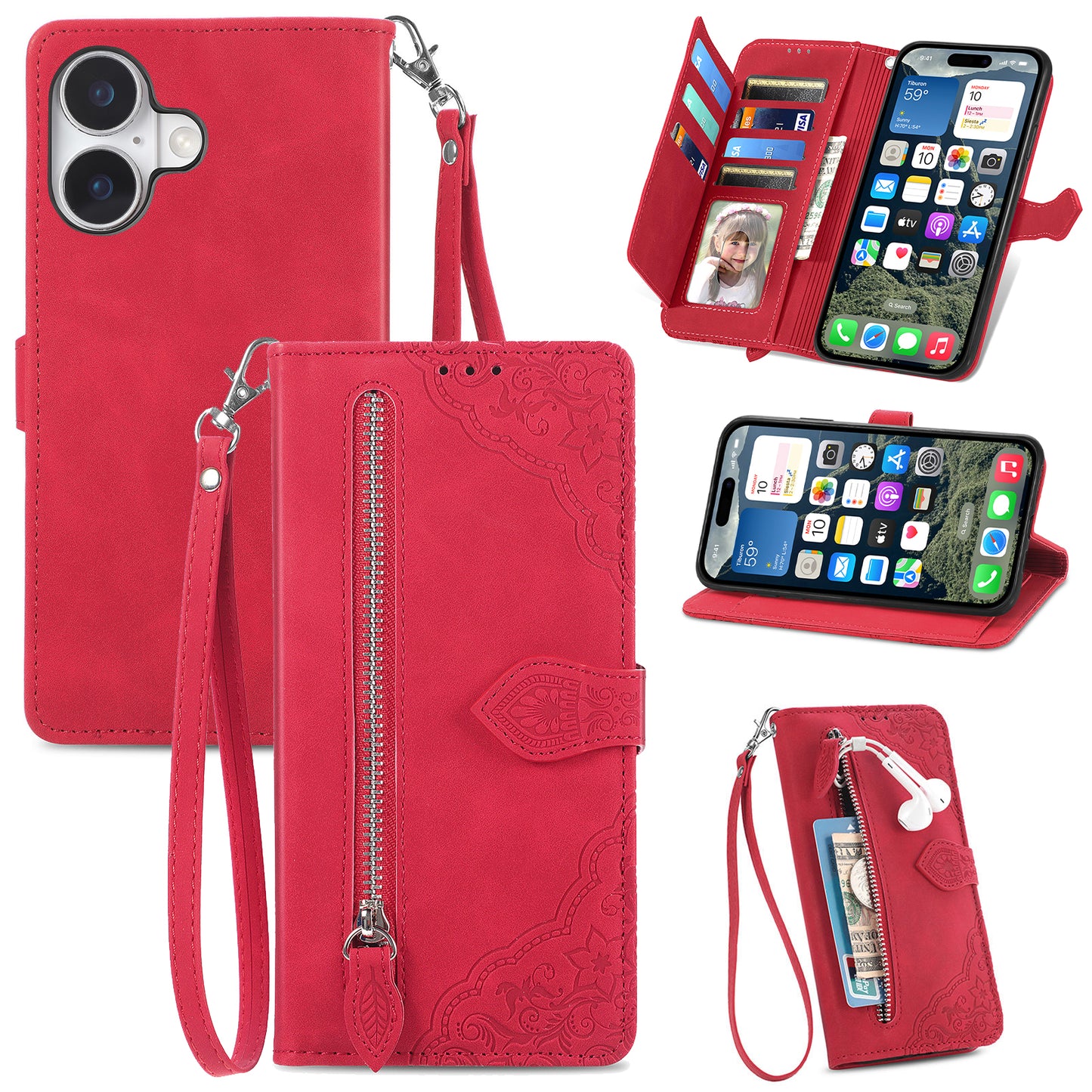 Versatile Elegance Wallet Flip Case for iPhone