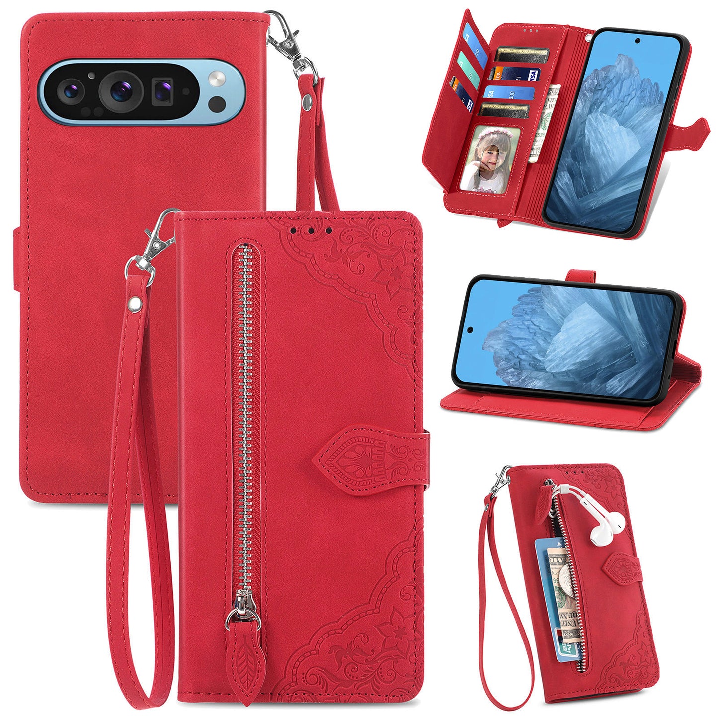 Versatile Elegance Wallet Flip Case for Google Pixel 9 Pro XL