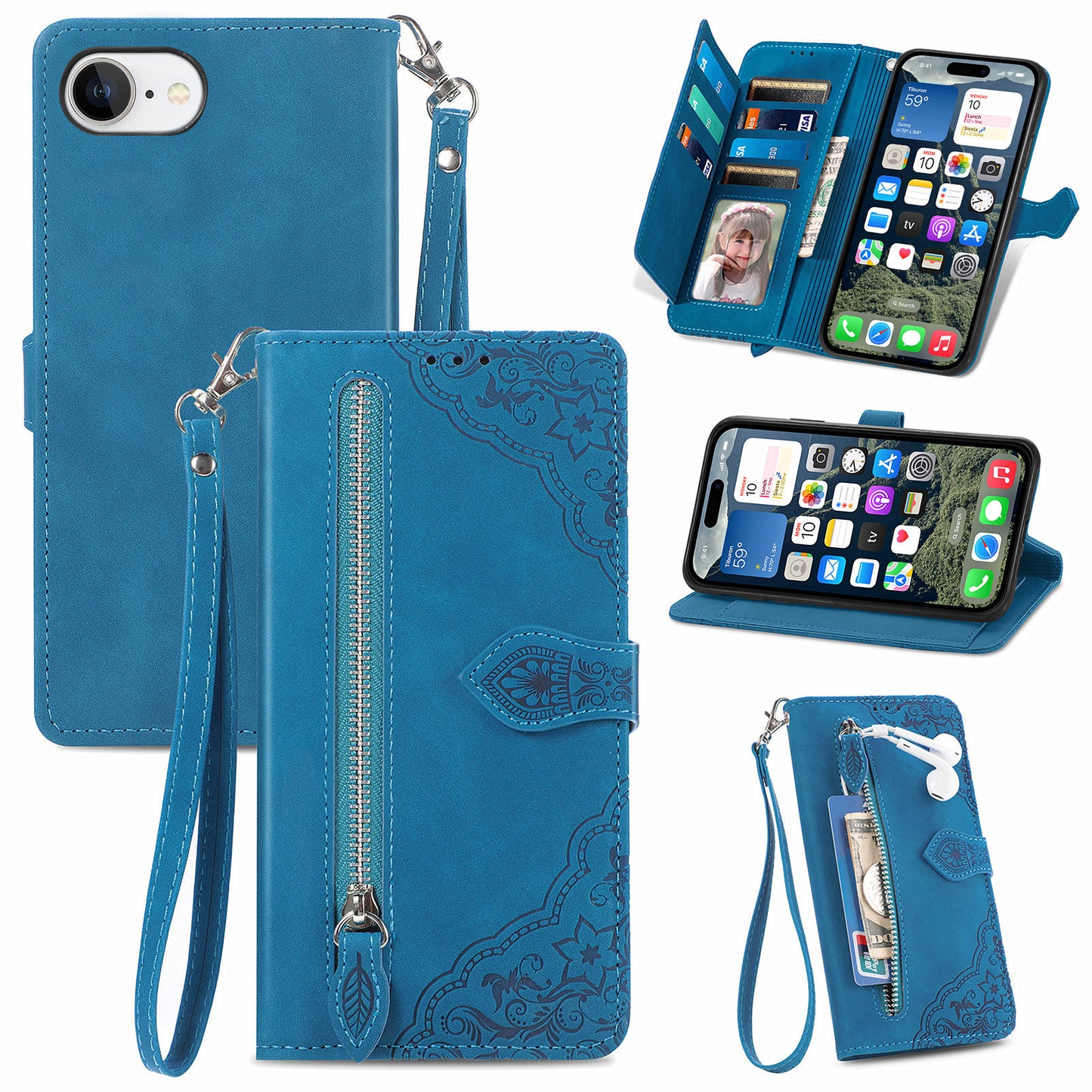 Versatile Elegance Wallet Flip Case for iPhone