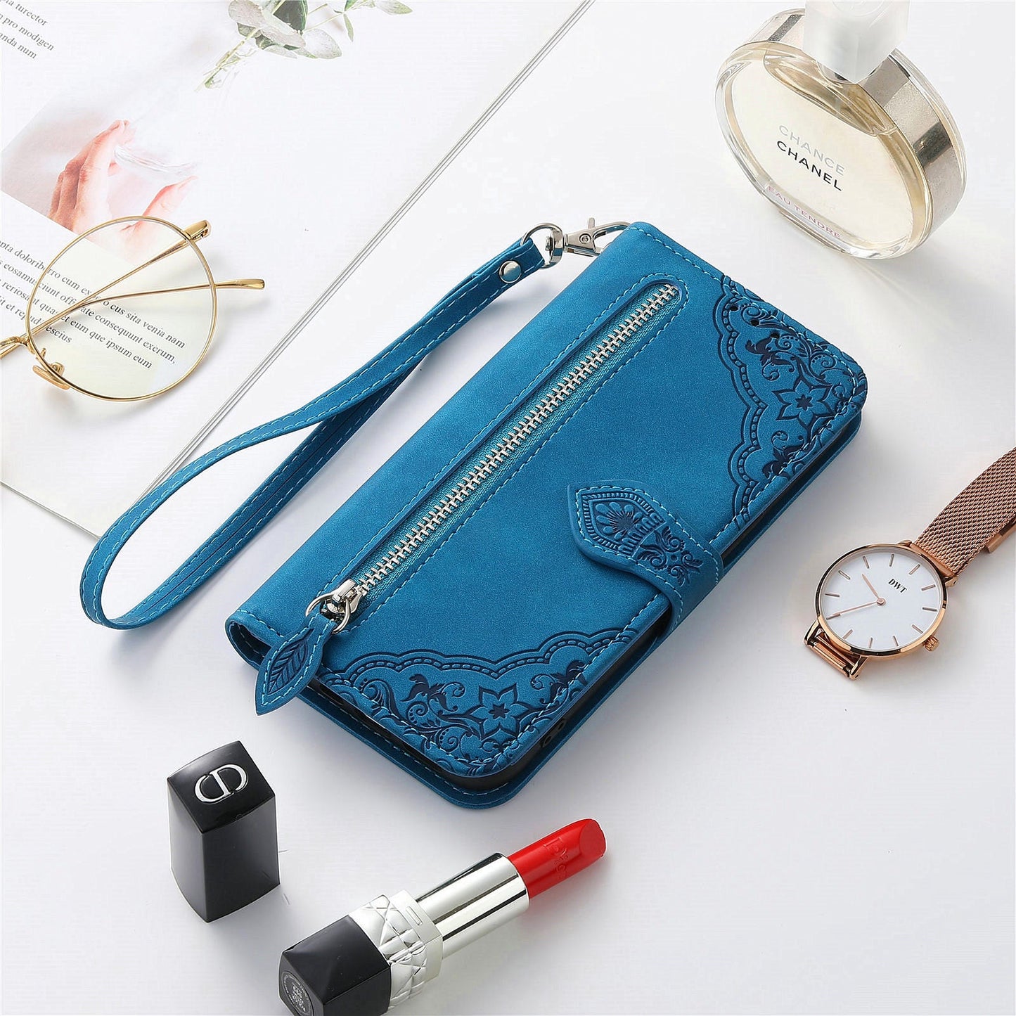 2-in-1 abnehmbare Leder-Brieftaschenhülle für Samsung Galaxy