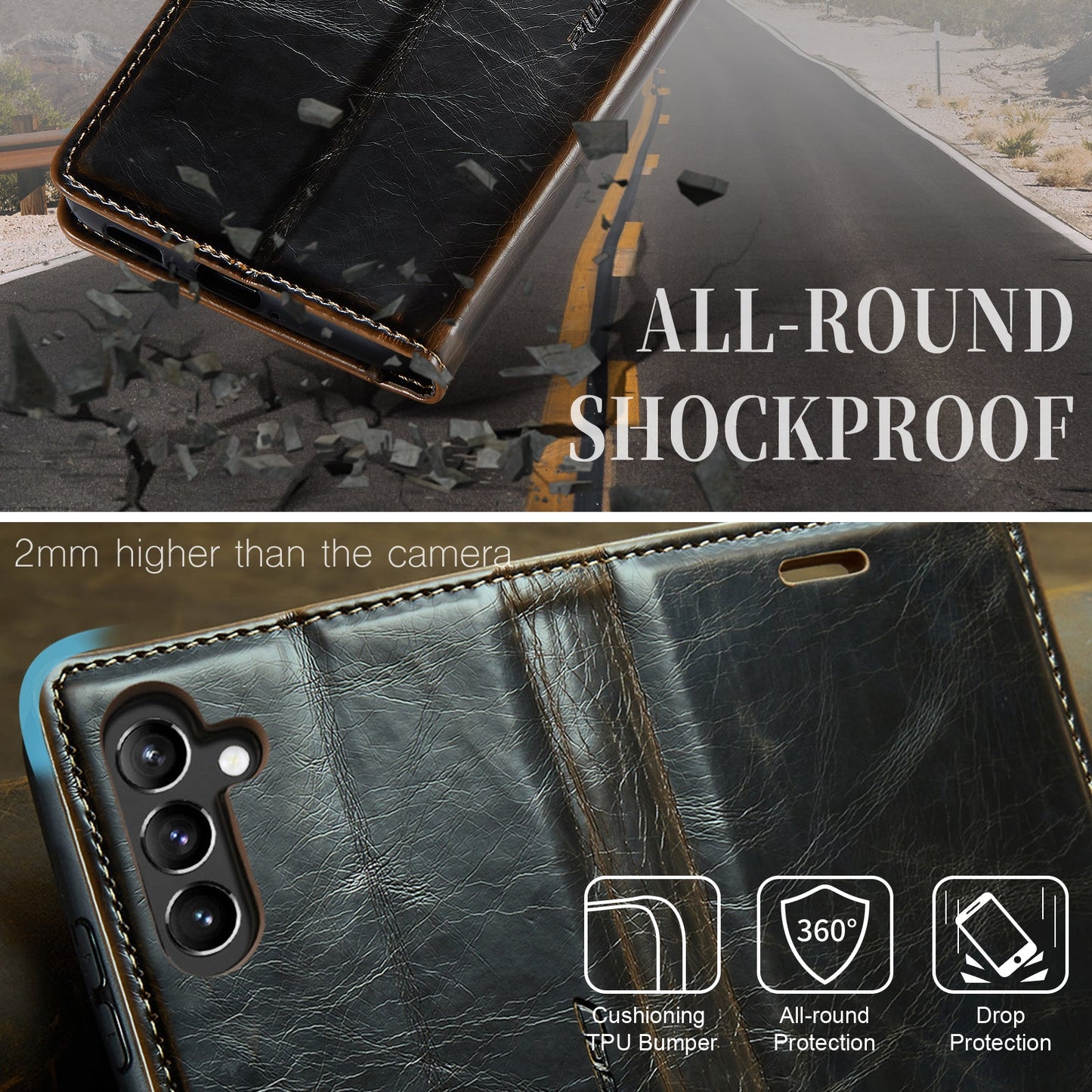 Luxury Flip Leather Phone Case for Samsung Galaxy A