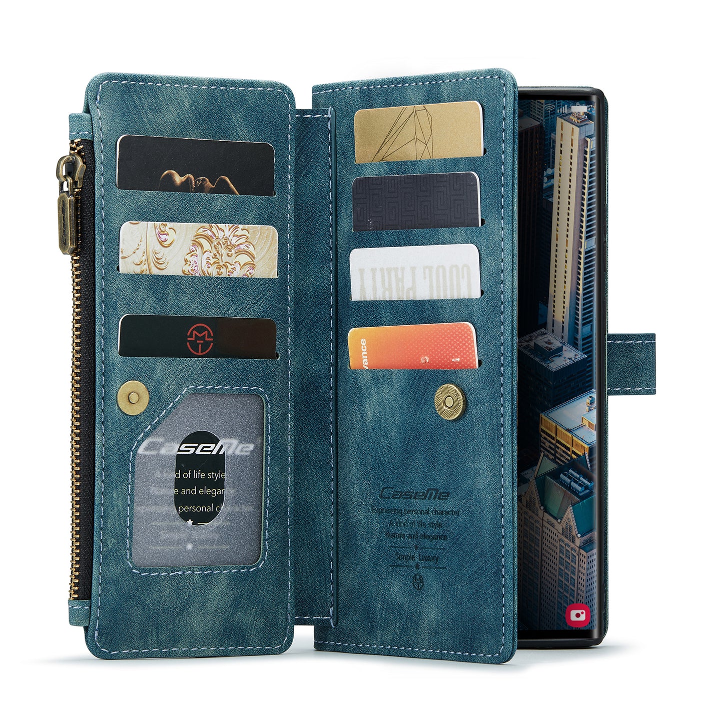 2-in-1 abnehmbare Leder-Brieftaschenhülle für Samsung Galaxy