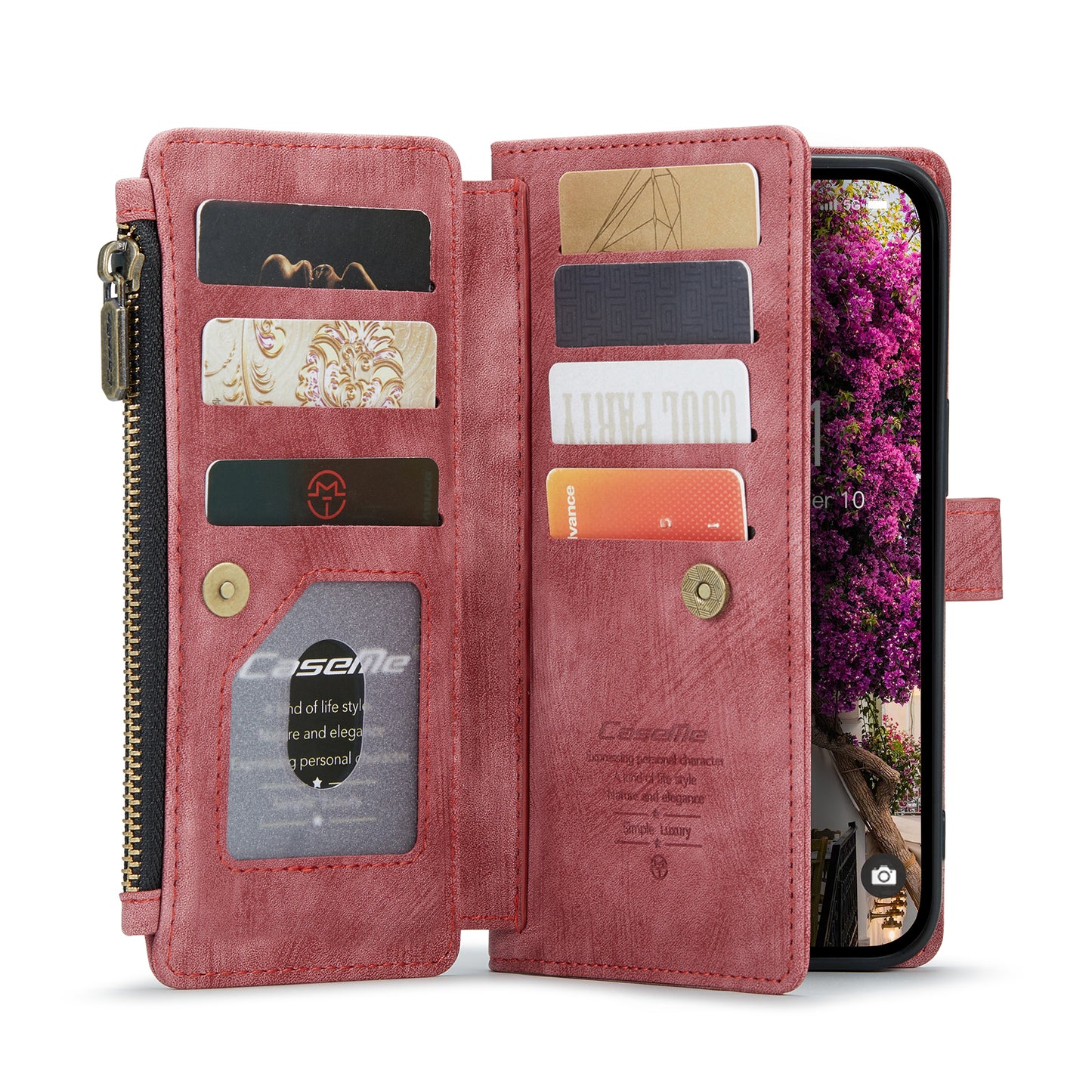 2-in-1 abnehmbare Leder-Brieftaschenhülle für das iPhone