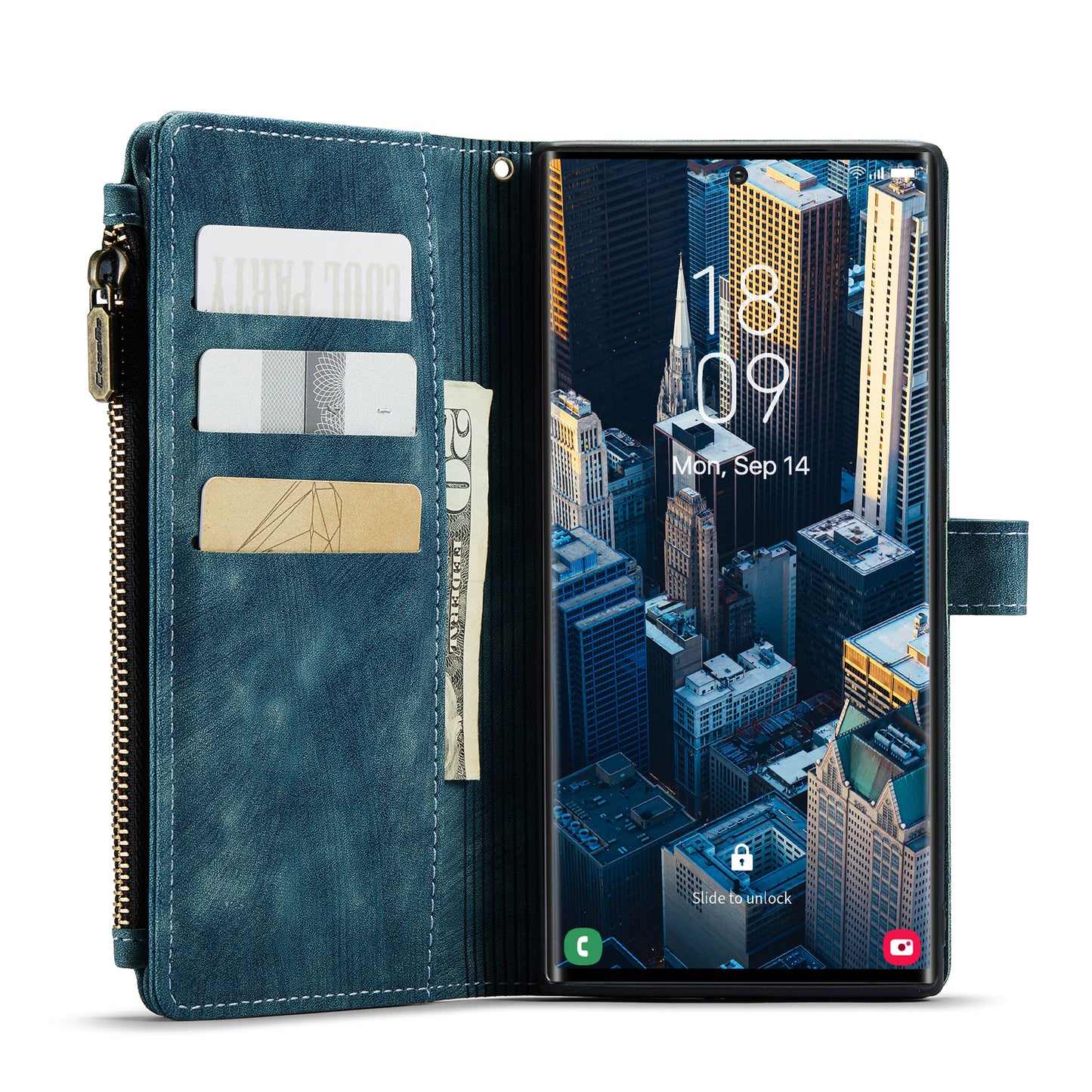2-in-1 abnehmbare Leder-Brieftaschenhülle für Samsung Galaxy
