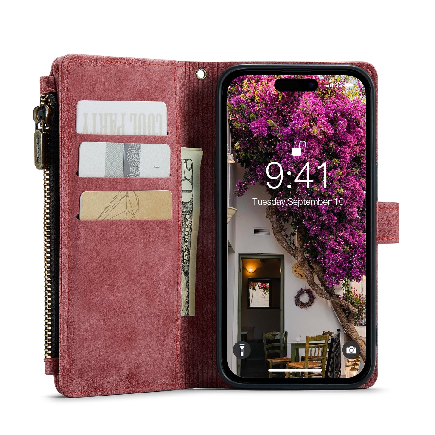 2-in-1 abnehmbare Leder-Brieftaschenhülle für das iPhone