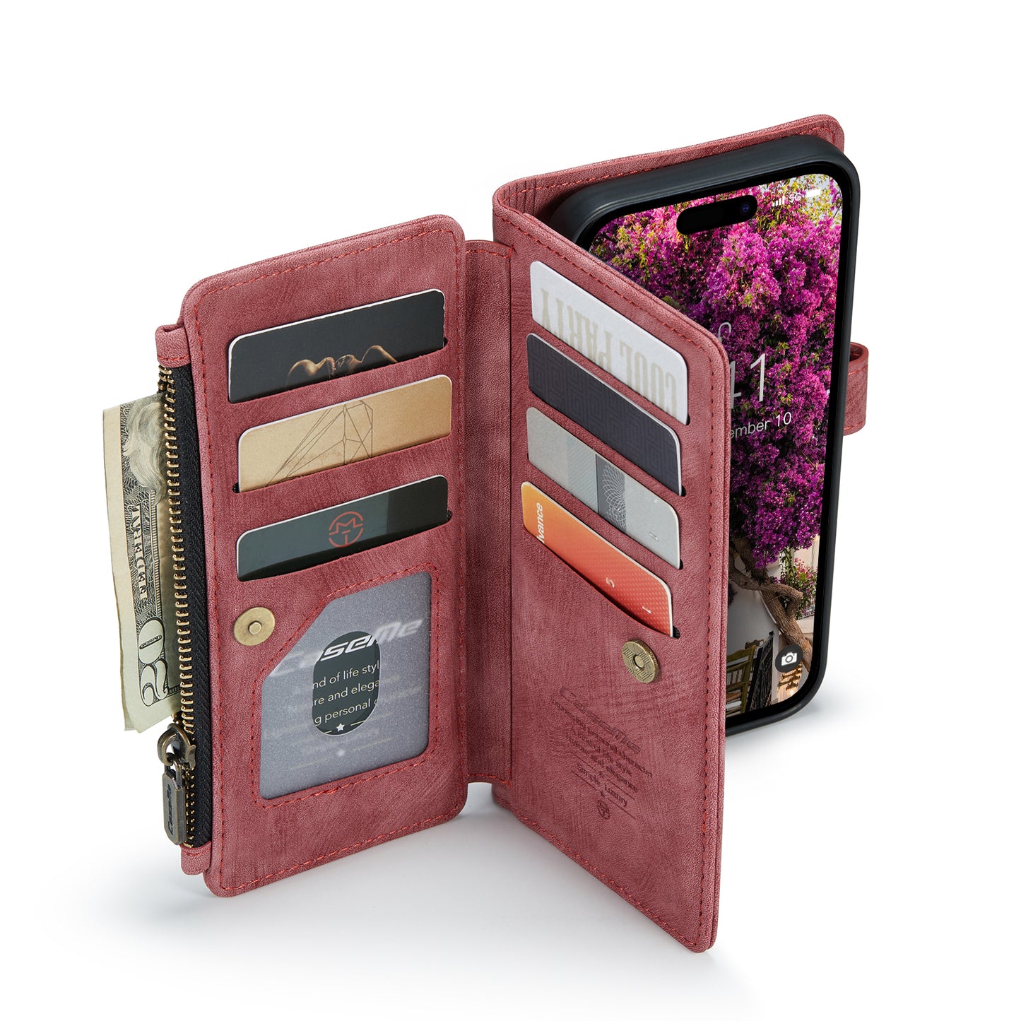 2-in-1 abnehmbare Leder-Brieftaschenhülle für das iPhone