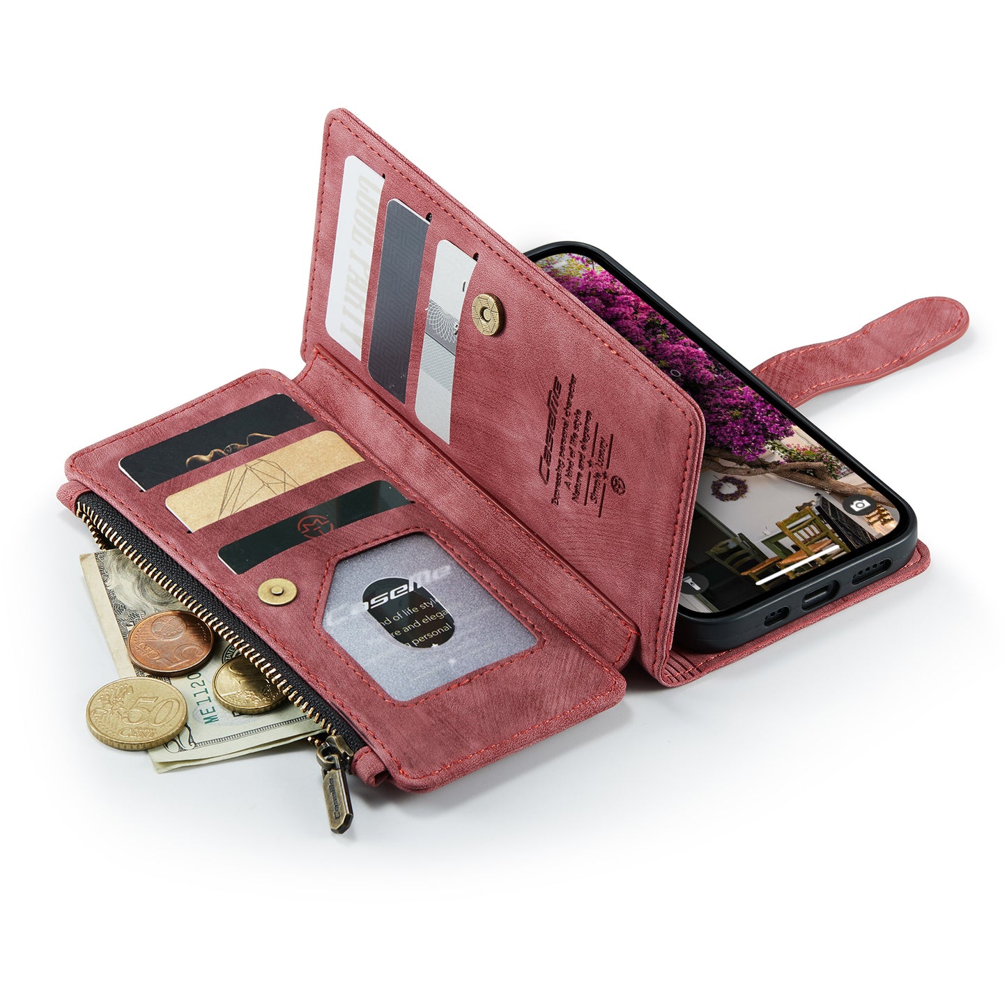 2-in-1 abnehmbare Leder-Brieftaschenhülle für das iPhone