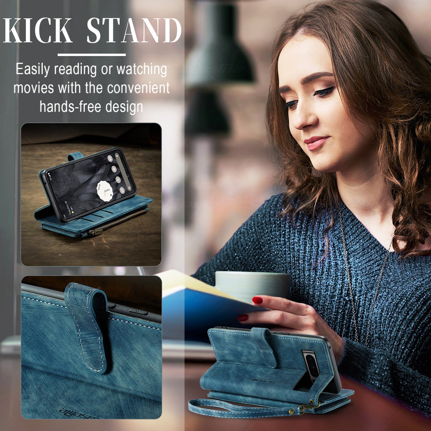 3-in-1 Functionality Durable Wallet Case for Google Pixel