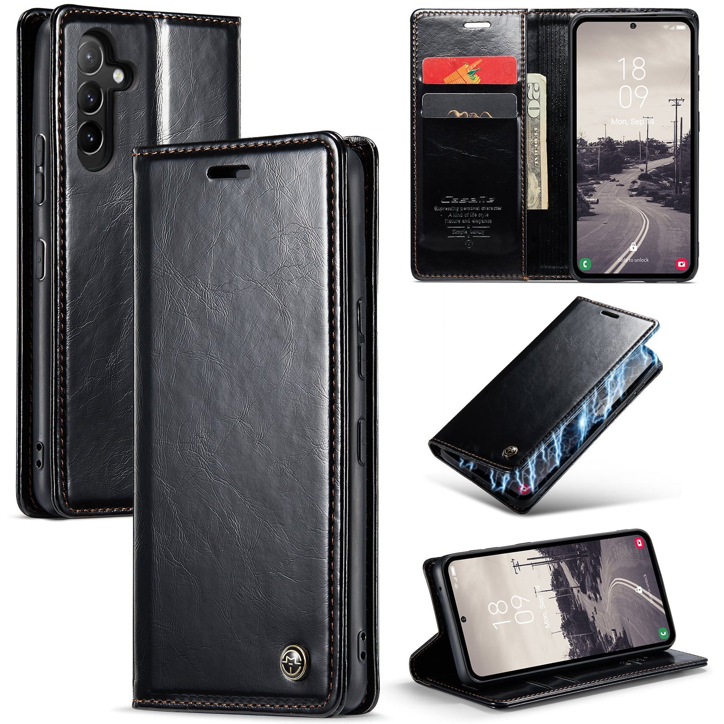 Luxury Flip Leather Phone Case for Samsung Galaxy A