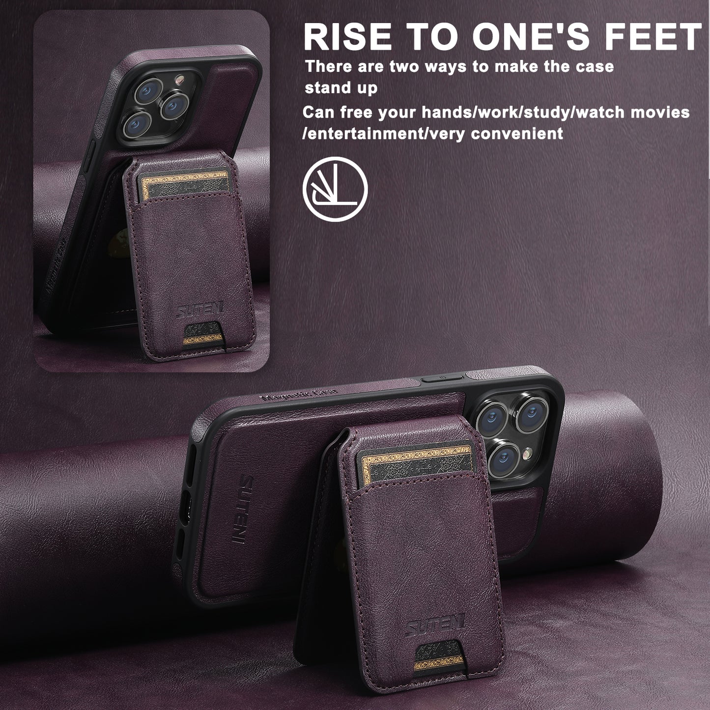 2 in 1 Magnetic Detachable Wallet Case for iPhone