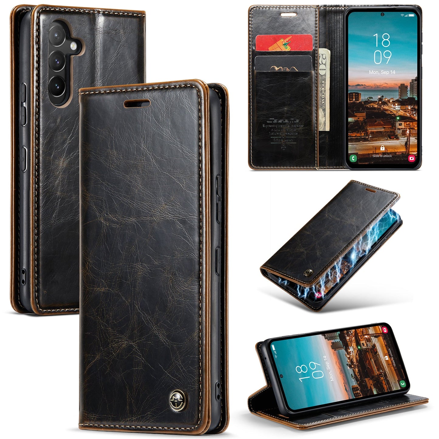 Luxury Flip Leather Phone Case for Samsung Galaxy A
