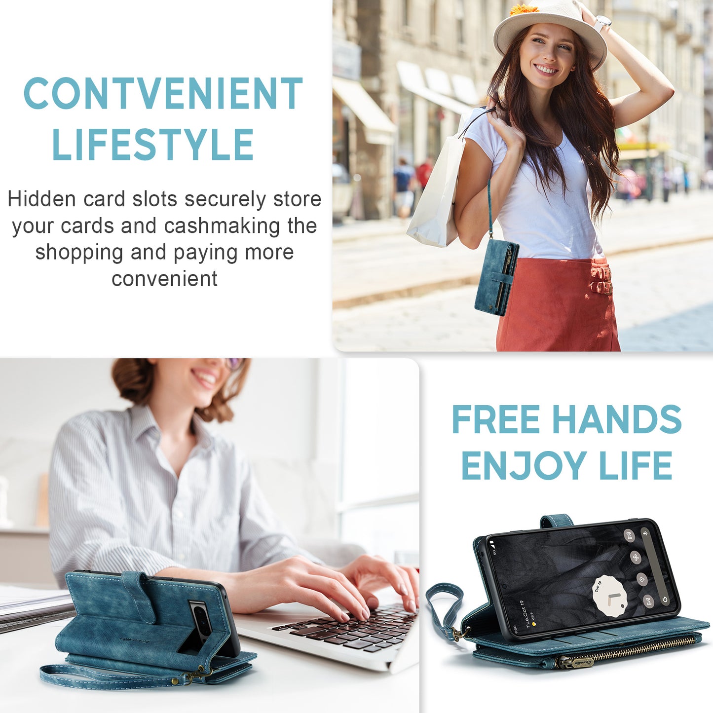 3-in-1 Functionality Durable Wallet Case for Google Pixel