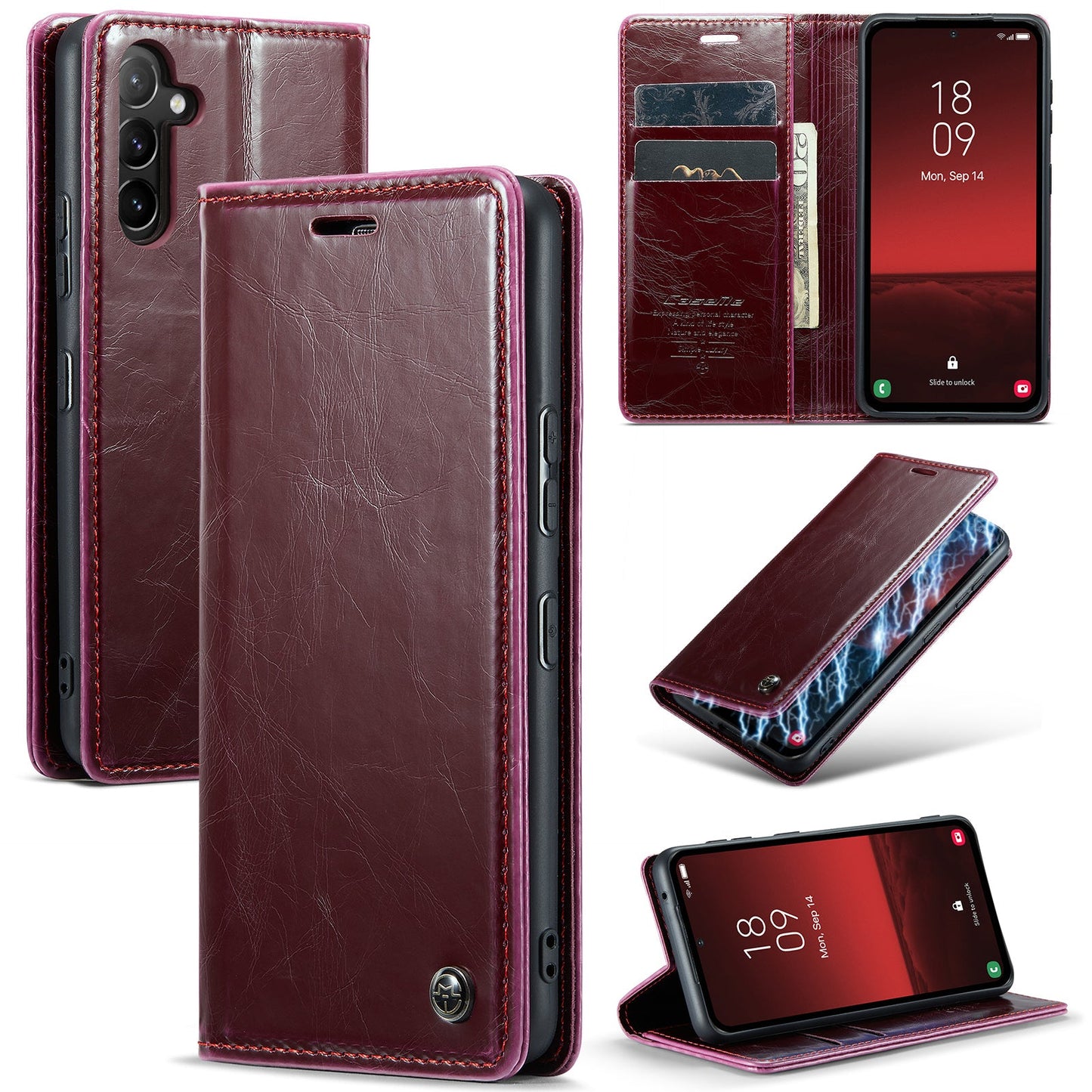 Luxury Flip Leather Phone Case for Samsung Galaxy A