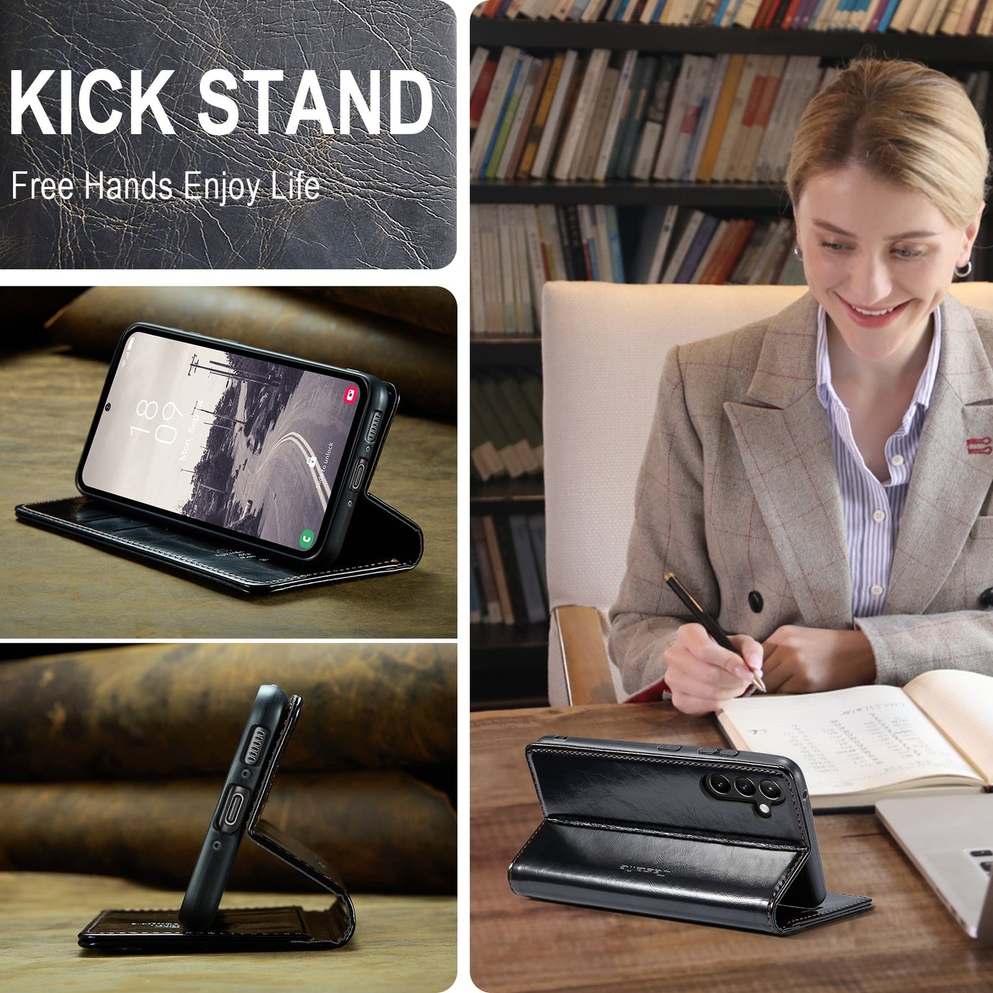 Luxury Flip Leather Phone Case for Samsung Galaxy A