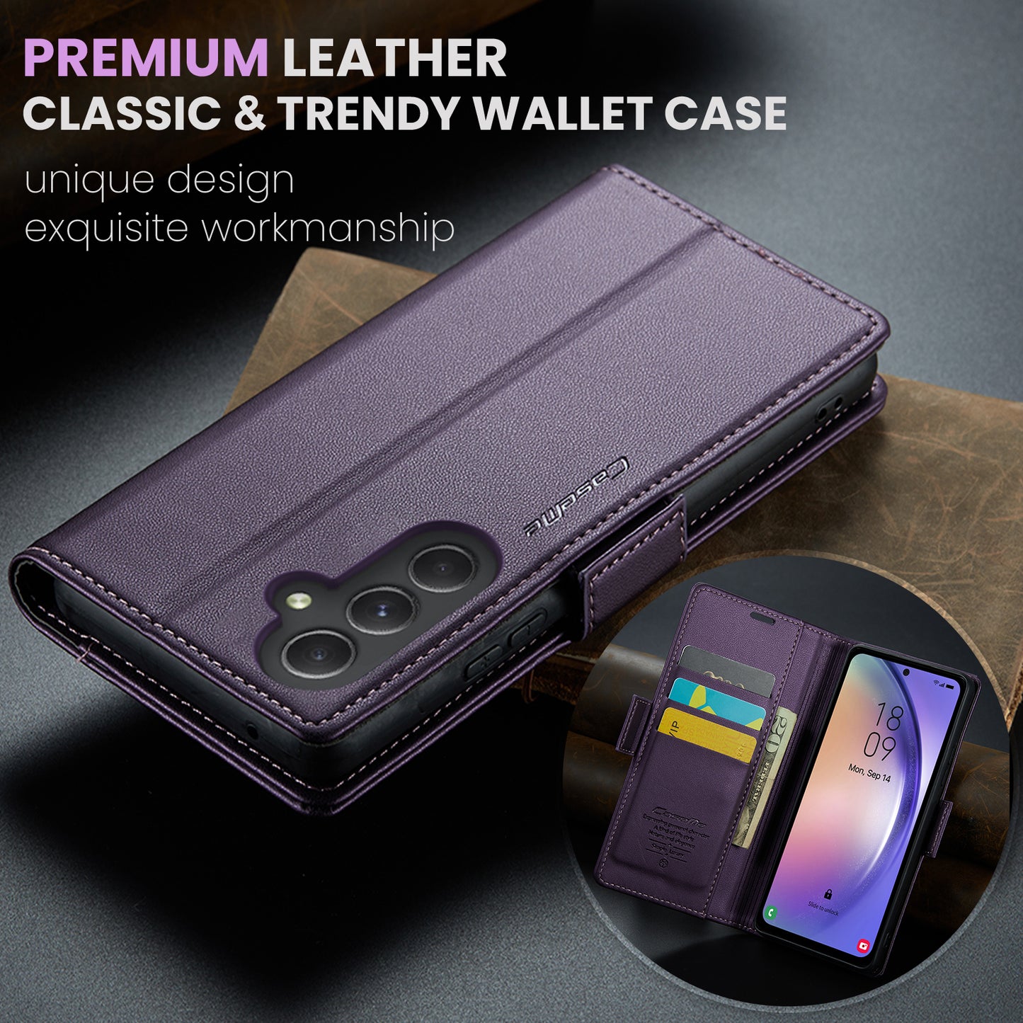 RFID Leather Wallet Phone Case for Samsung Galaxy A