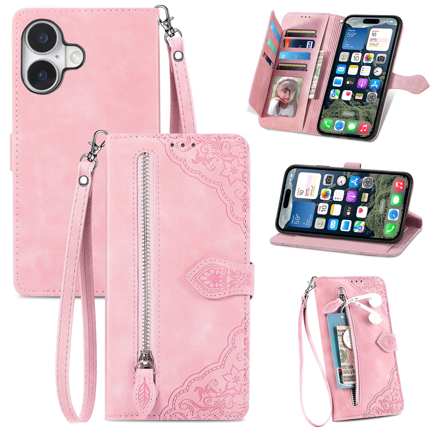 Versatile Elegance Wallet Flip Case for iPhone