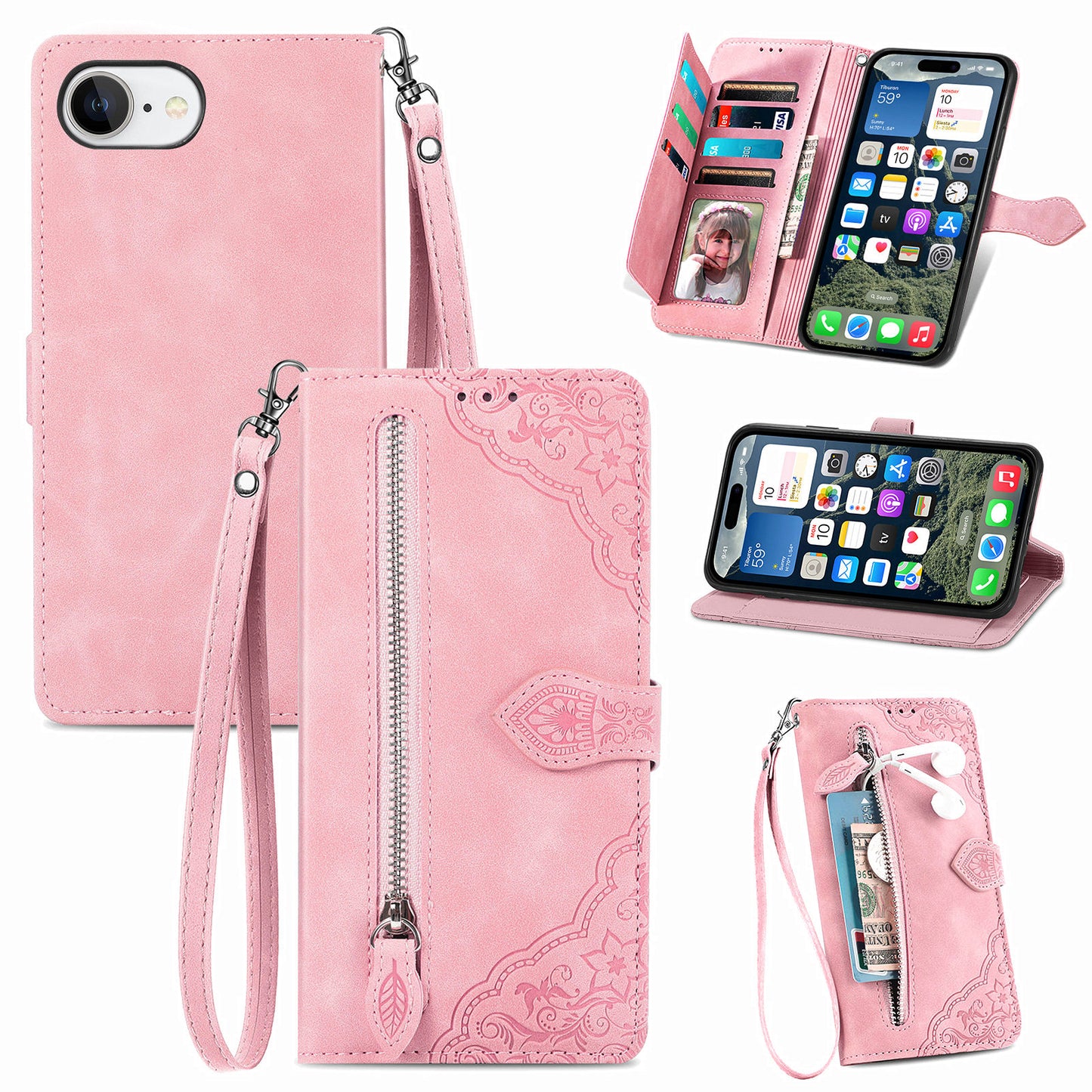Versatile Elegance Wallet Flip Case for iPhone