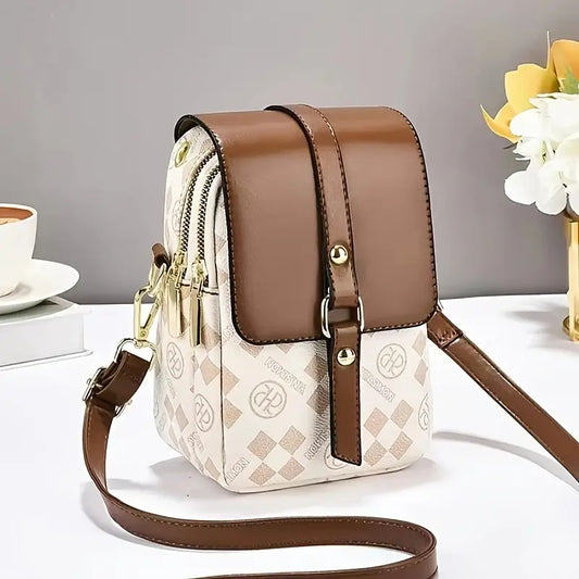 Leather Women's Phone Bag - Multi-layer, Practical, Niche, Versatile, Large Capacity