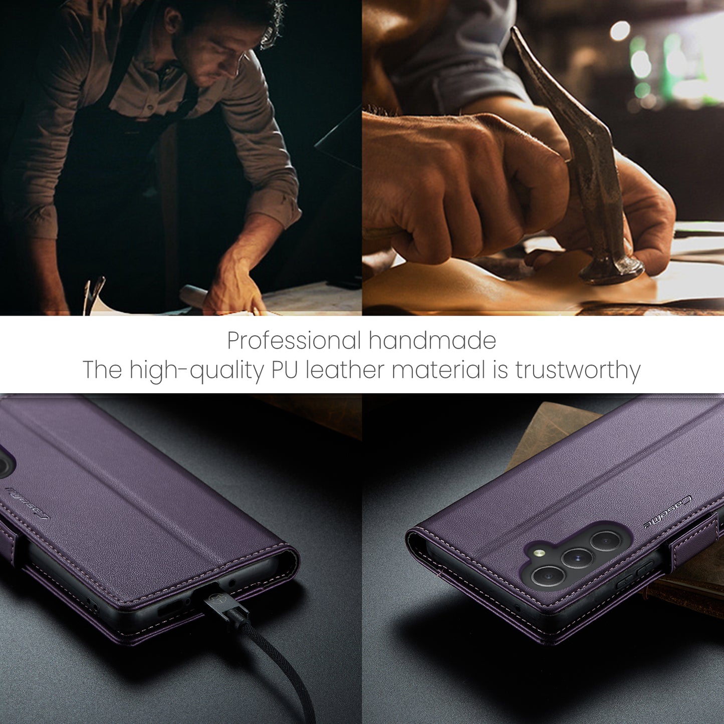 RFID Leather Wallet Phone Case for Samsung Galaxy A