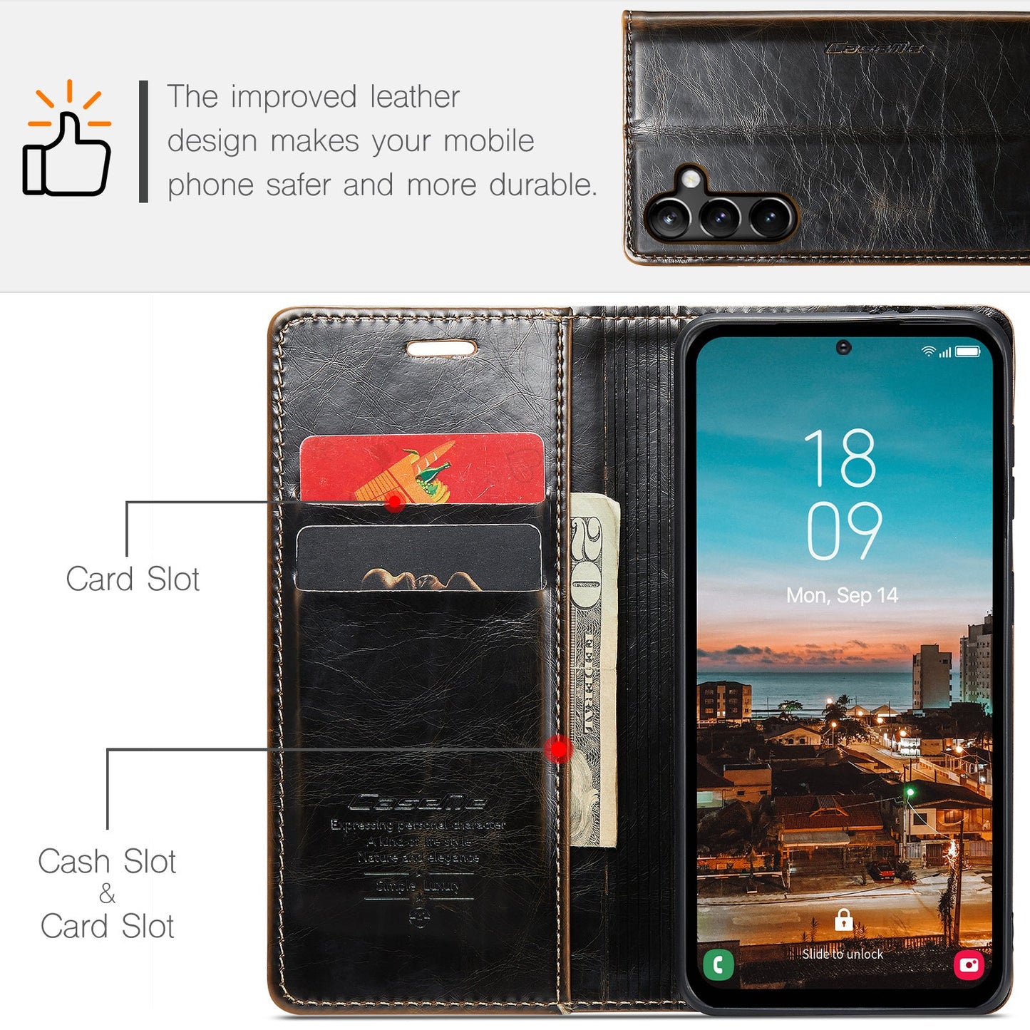 Luxury Flip Leather Phone Case for Samsung Galaxy A