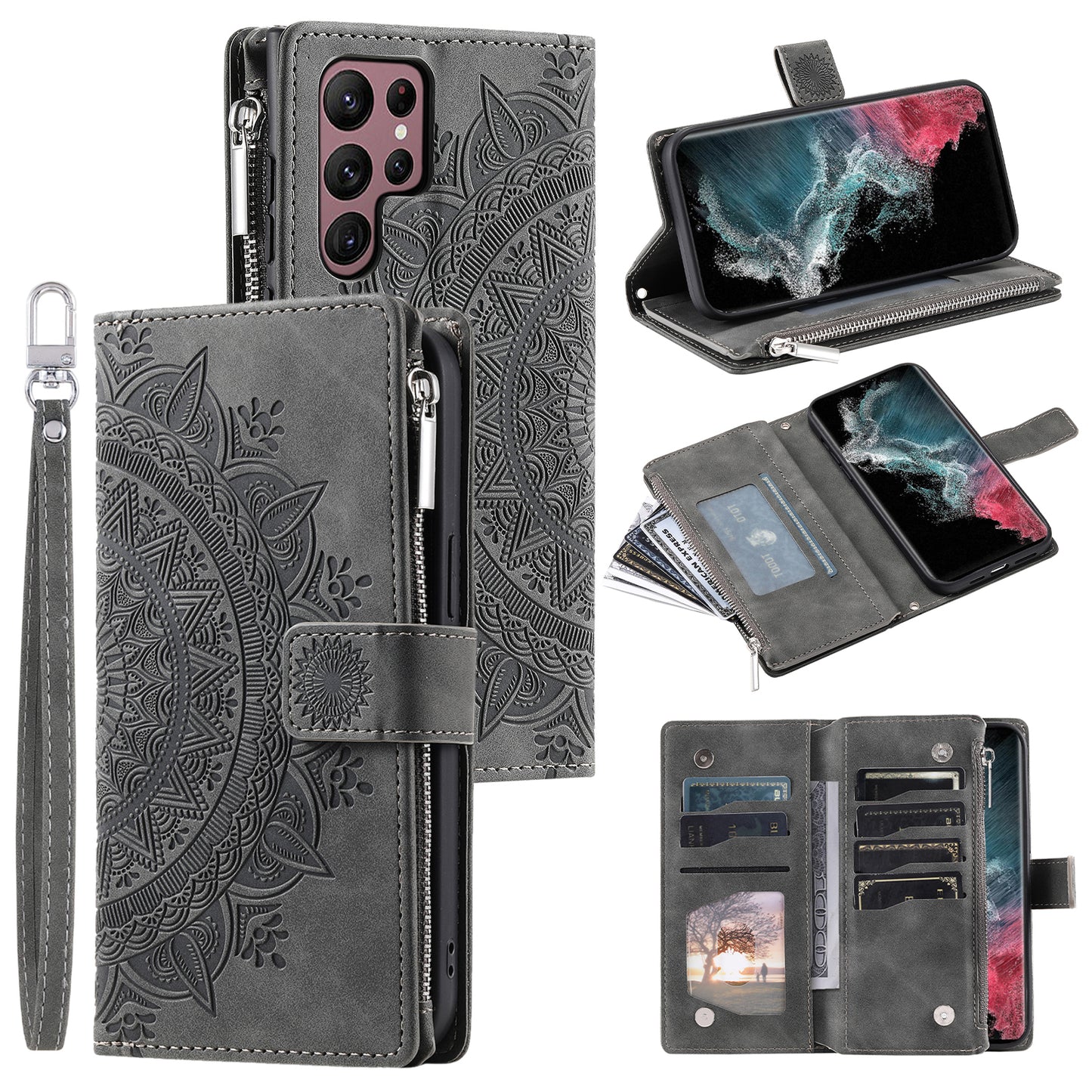 Mandala Wallet Flip Case for Samsung Galaxy