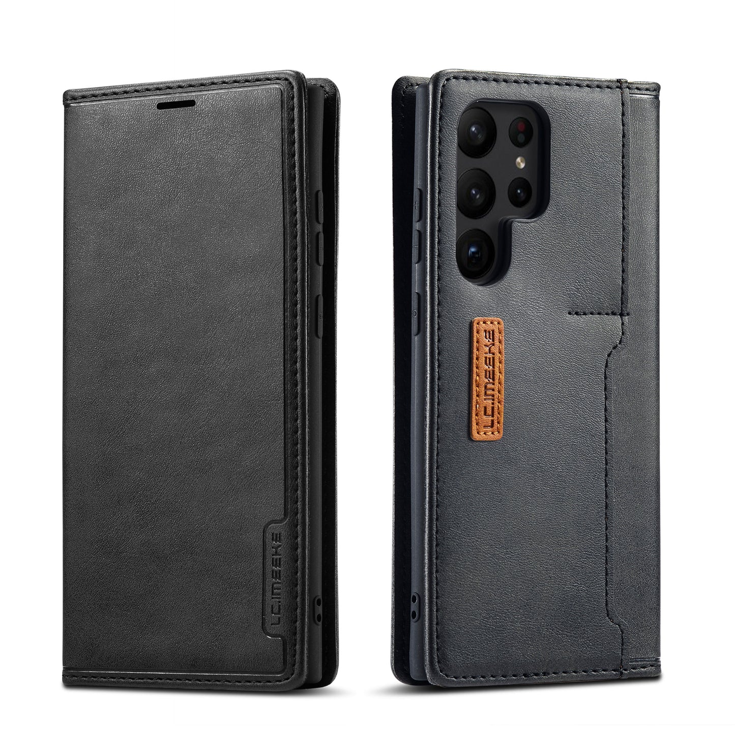 Premium-Leder-Klapphülle mit vollständiger Abdeckung für Samsung