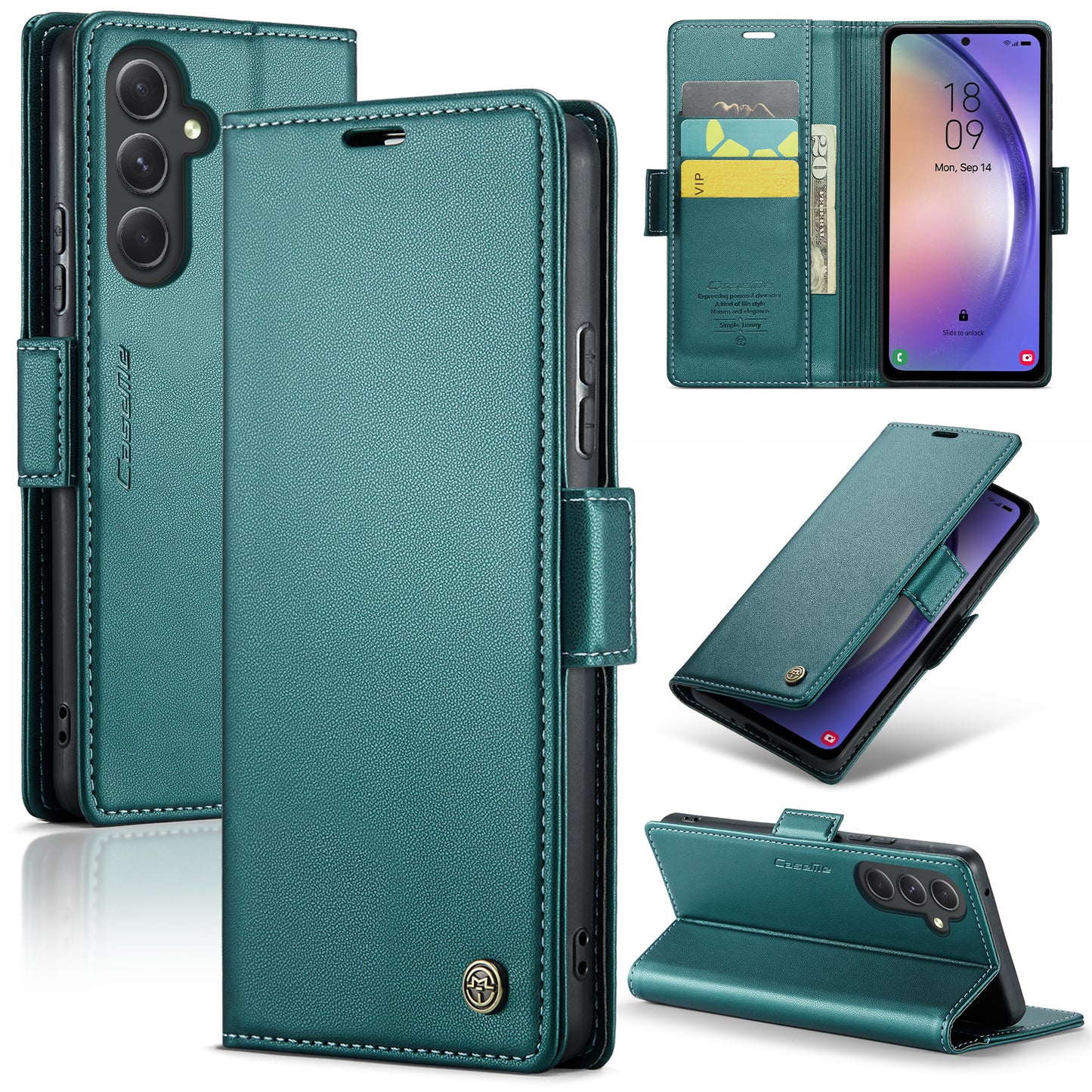 RFID Leather Wallet Phone Case for Samsung Galaxy A
