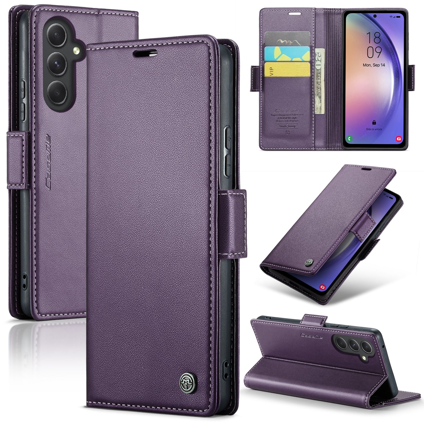 RFID Leather Wallet Phone Case for Samsung Galaxy A