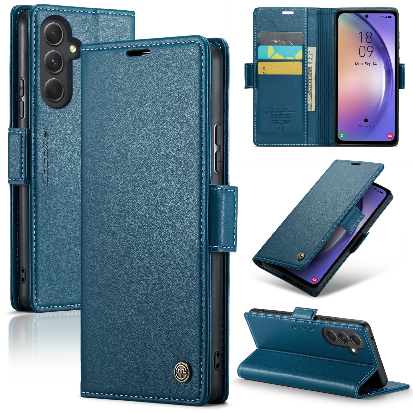RFID Leather Wallet Phone Case for Samsung Galaxy A