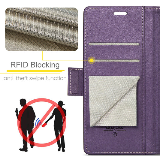 RFID Leather Wallet Phone Case for Samsung Galaxy S