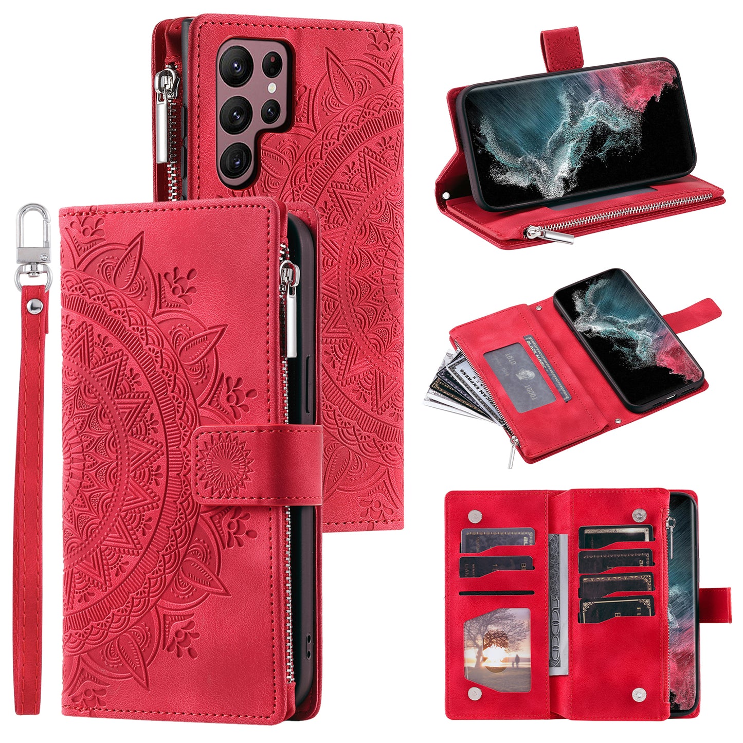 Mandala Wallet Flip Case for Samsung Galaxy