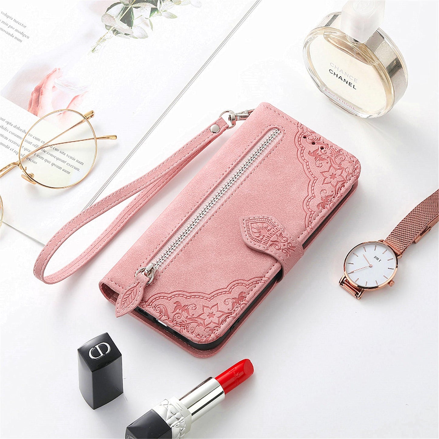 2-in-1 abnehmbare Leder-Brieftaschenhülle für Samsung Galaxy