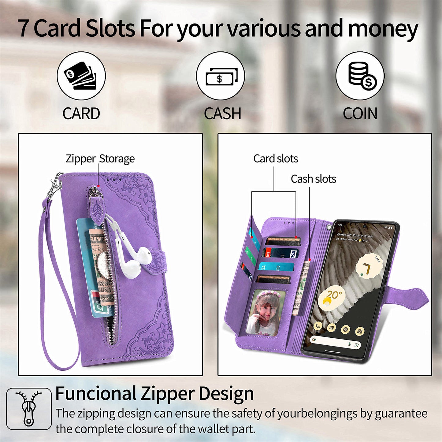 Versatile Elegance Wallet Flip Case for Google Pixel
