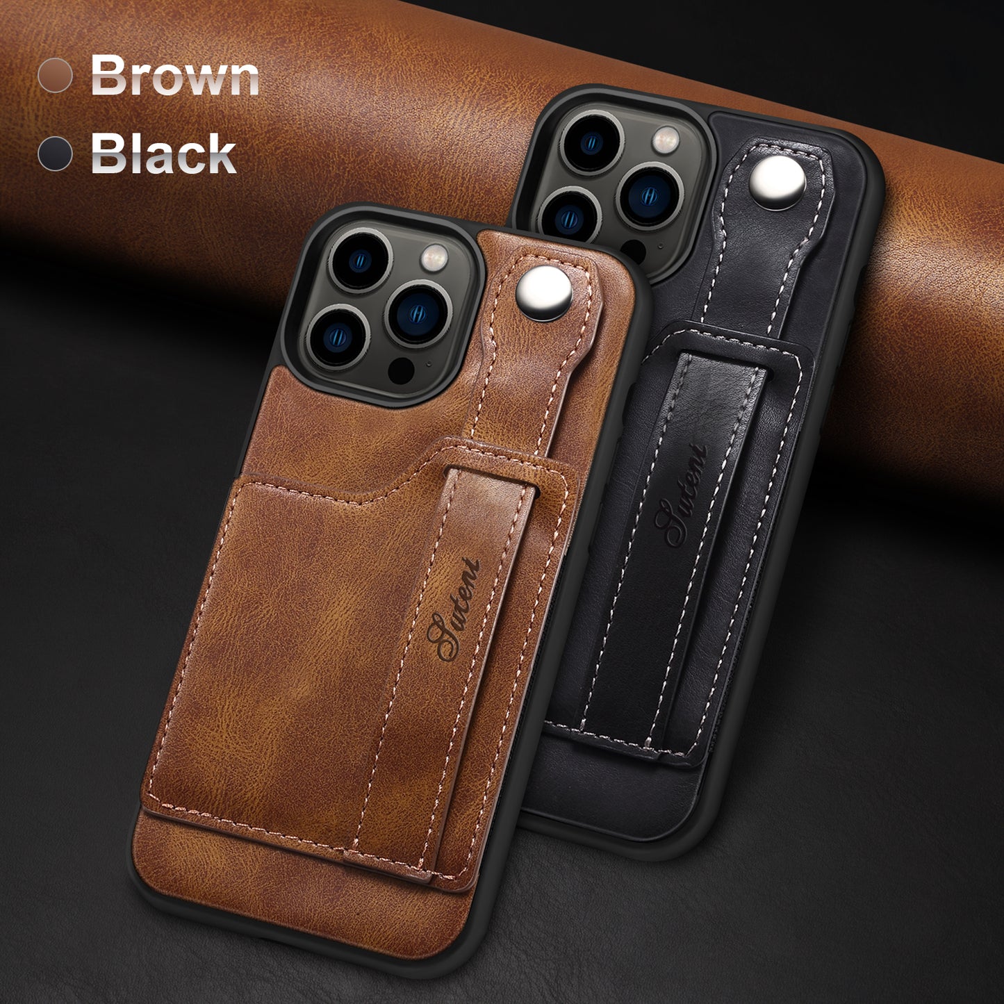 Estuche tipo billetera de cuero desmontable 2 en 1 para iPhone
