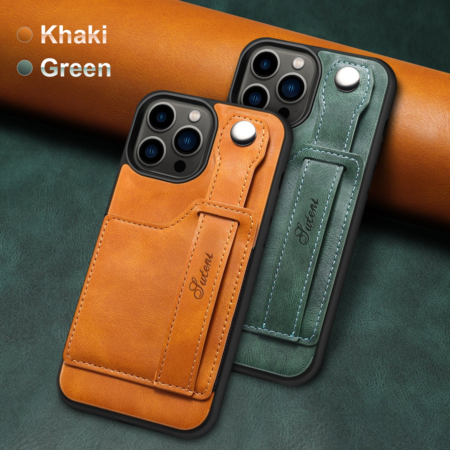 Estuche tipo billetera de cuero desmontable 2 en 1 para iPhone