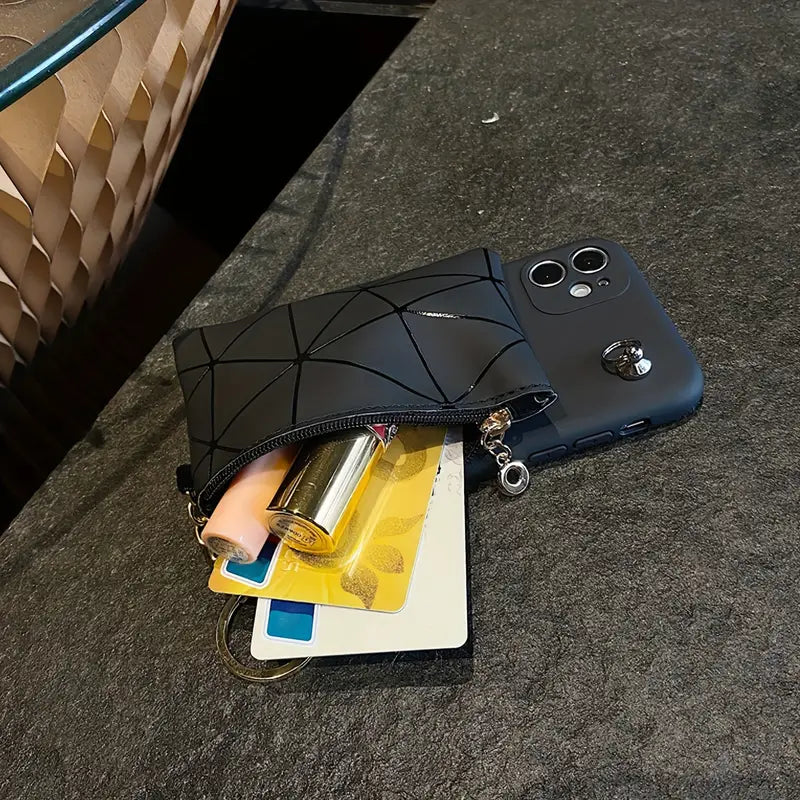 Coin Wallet Silicone Protective Phone Case for iPhone