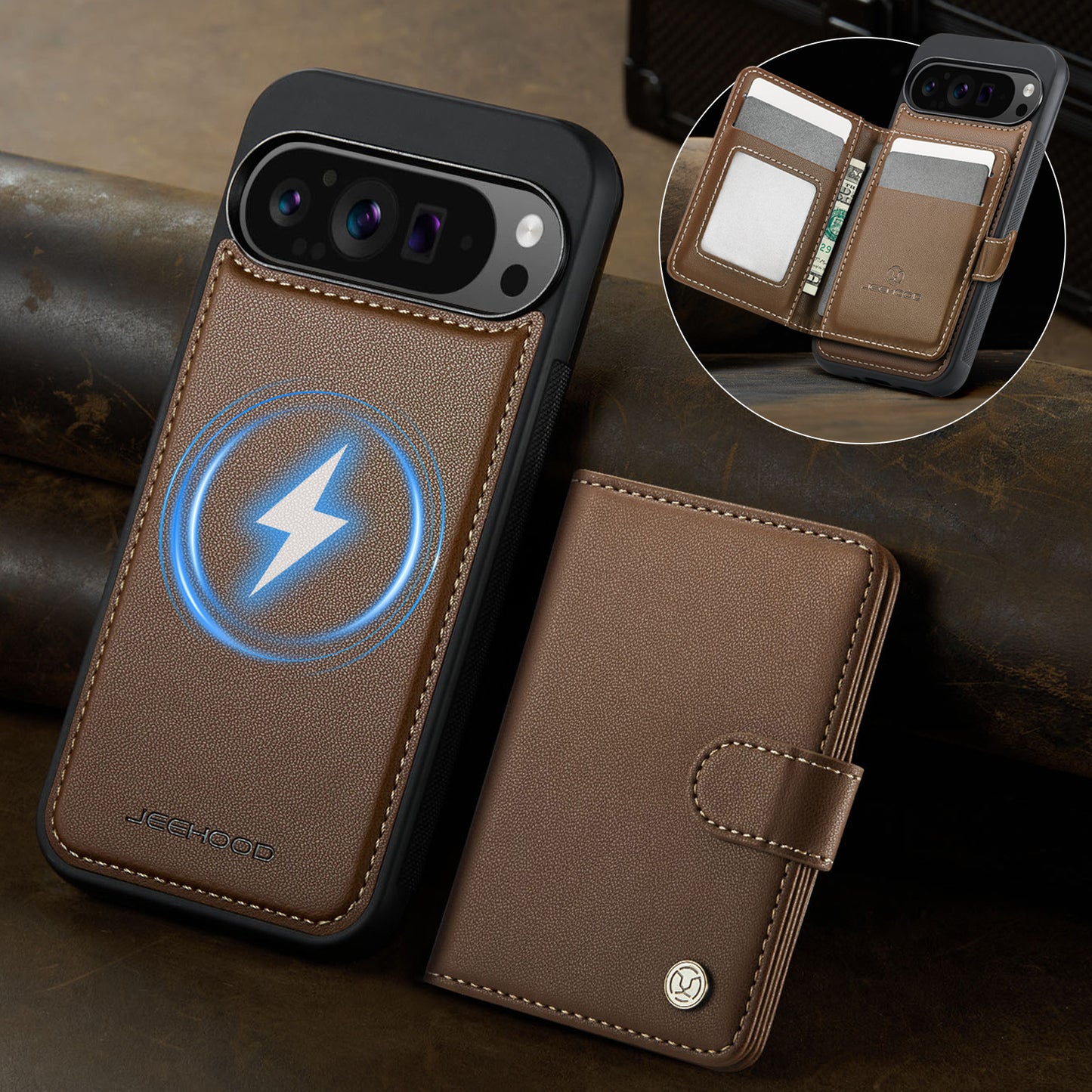 Detachable Magsafe Card Holder Phone Case for Google Pixel