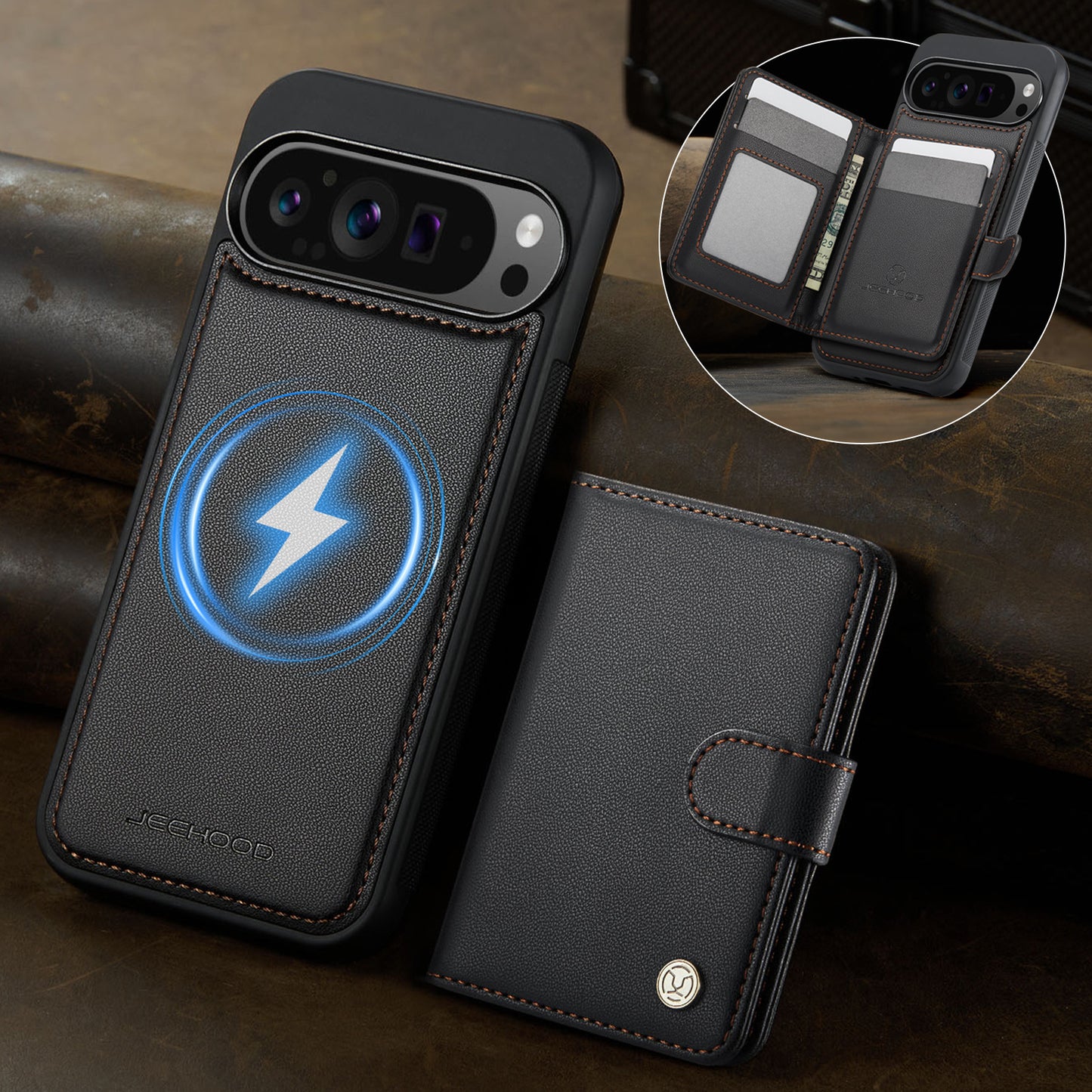 Detachable Magsafe Card Holder Phone Case for Google Pixel