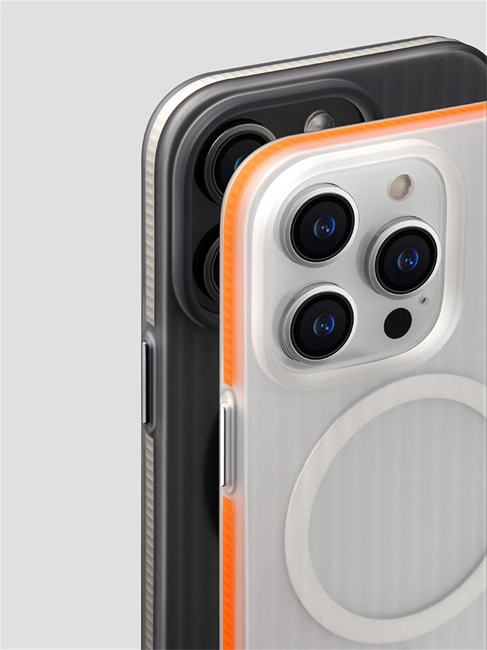 Magnetic Wireless Charging Case with Corrugated Pattern and Non-slip Bumper