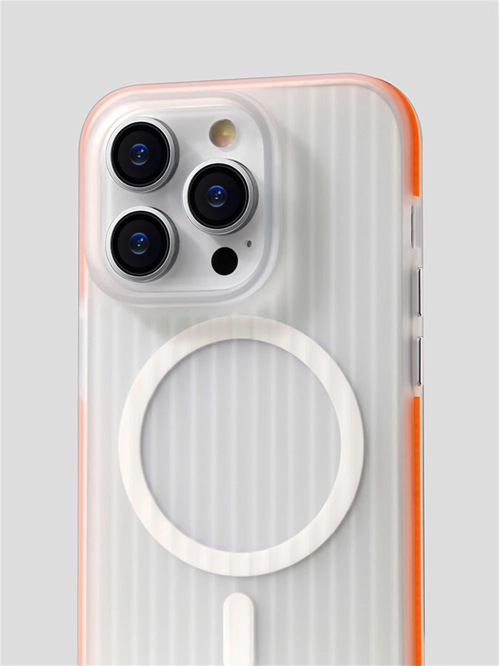 Magnetic Wireless Charging Case with Corrugated Pattern and Non-slip Bumper