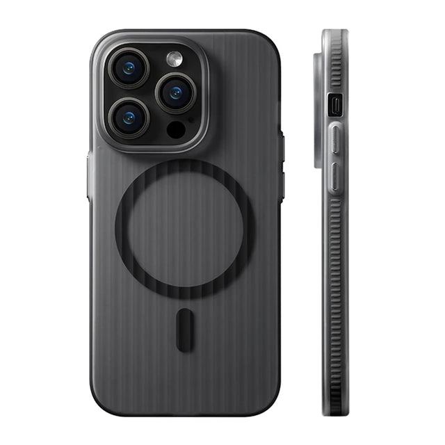 Magnetic Wireless Charging Case with Corrugated Pattern and Non-slip Bumper