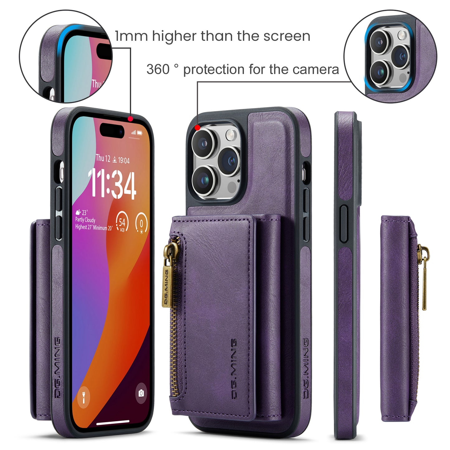 2 in 1 Retro Magnetic Wallet Case for iPhone