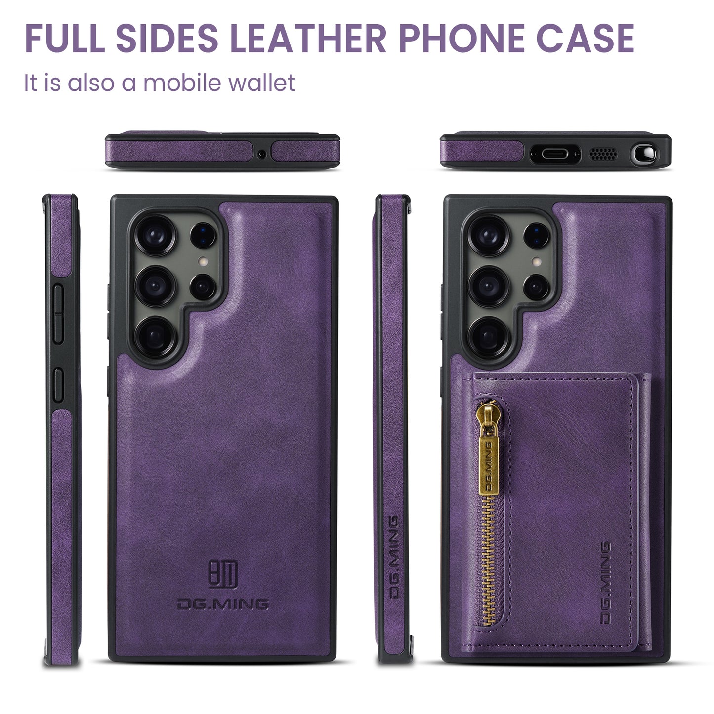 2 in 1 Magnetic RFID Wallet Case for Samsung