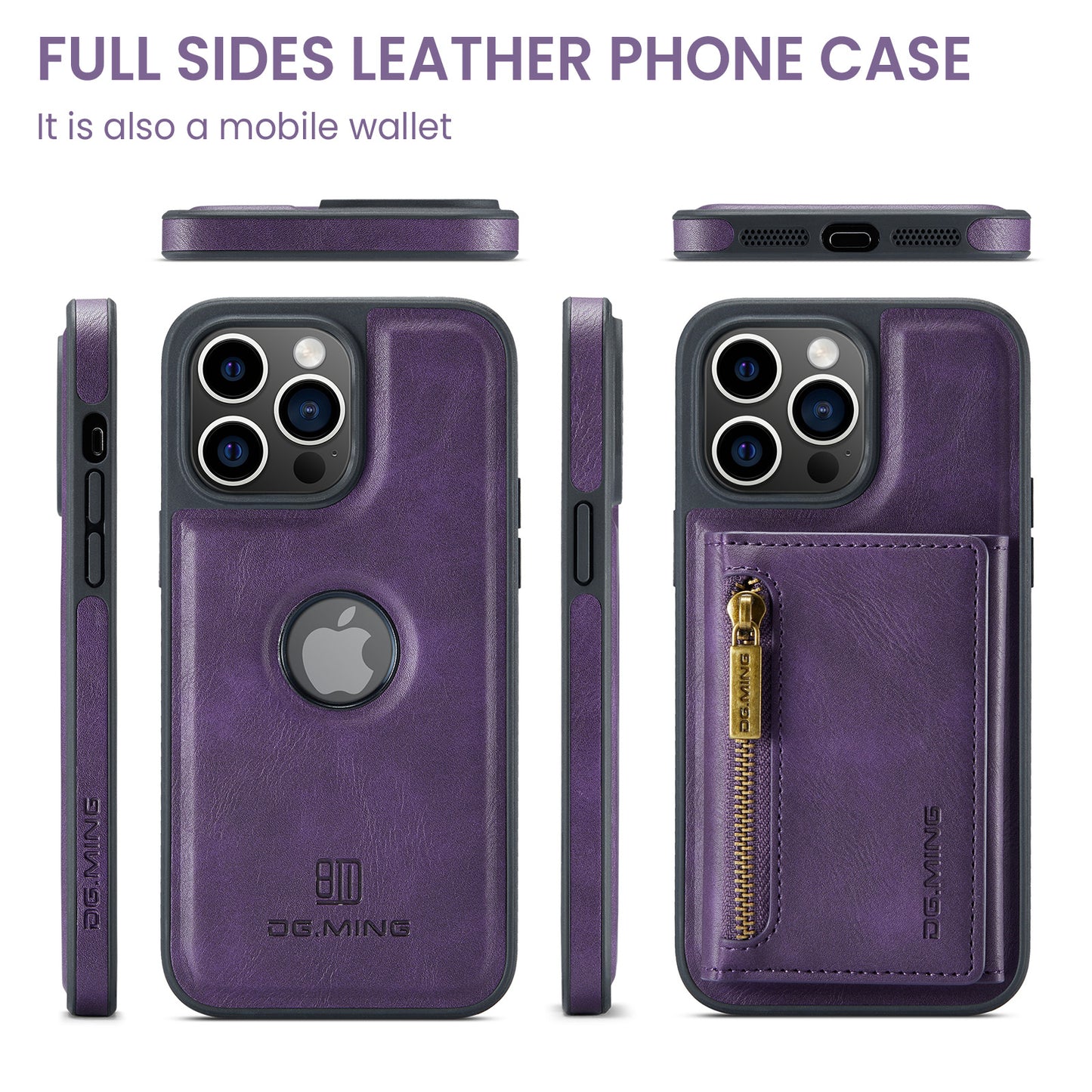 2 in 1 Retro Magnetic Wallet Case for iPhone